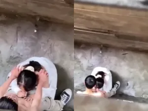 Quay lén nữ sinh bú của quý anh người yêu ở khe nhà