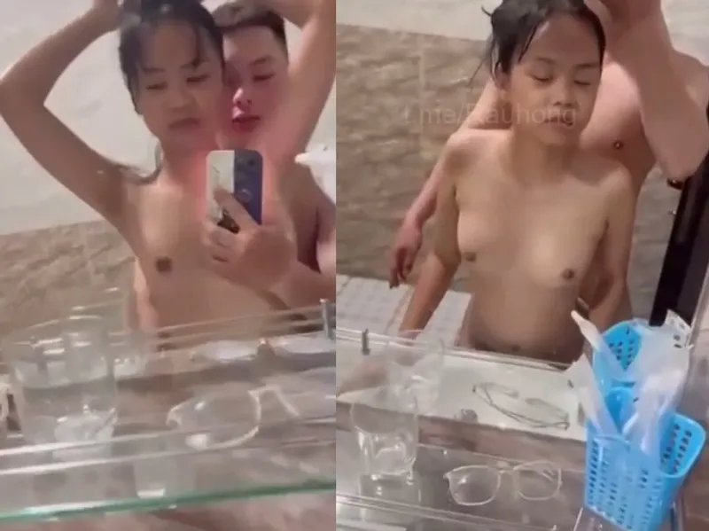 Nhỏ nhắn em cùng anh người yêu phang trước gương quay kỉ niệm